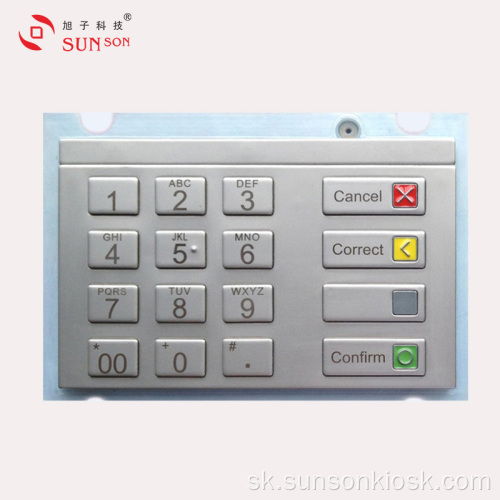 Šifrovací PIN kód v plnej veľkosti pre platobný kiosk